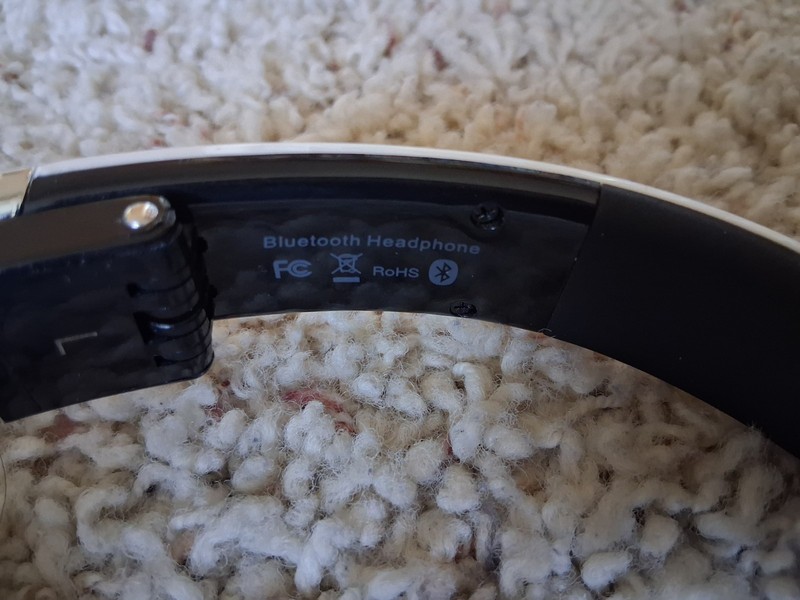 Brookstone Bluetooth Headband Headphones Black White Foldable Micro-USB Charging gallery