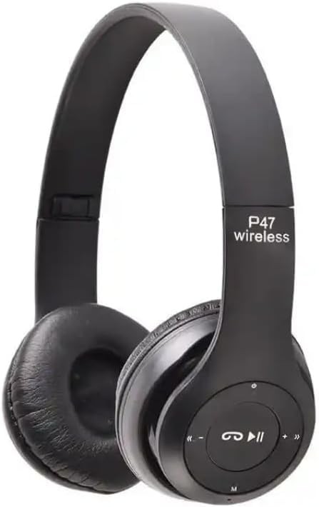 On-Ear Headphones with Microphone – Foldable Super Stereo Bass, Hybrid Active…