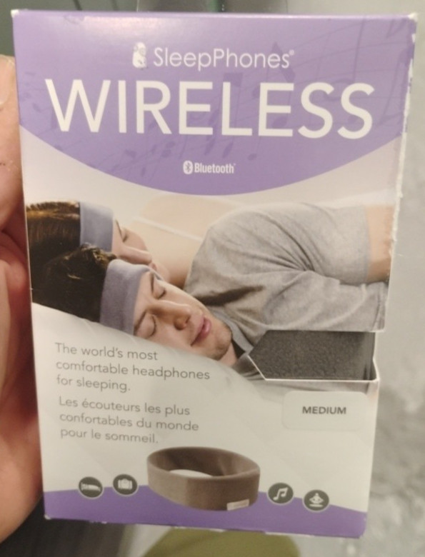 Sleep Phone Wireless Bluetooth Headphone Gray Medium fleece sleeping headphones