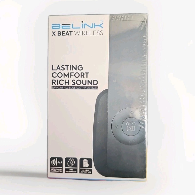 Belink X Beat Wireless Bluetooth Headphones Black Foldable IPX4 20h Battery