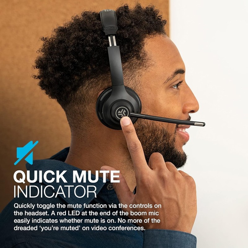 JLab Go Work Wireless Headsets with Microphone, 45+ Playtime PC gallery