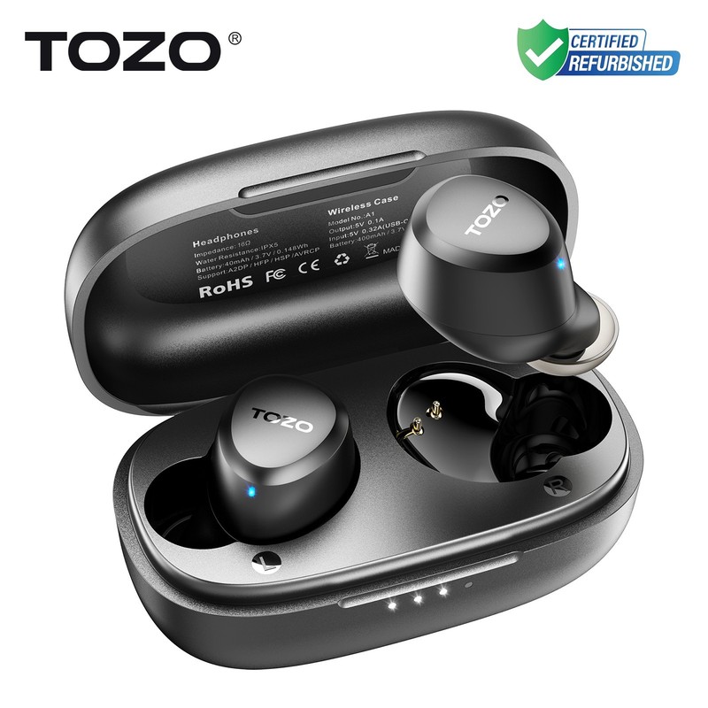 TOZO A1 Bluetooth 5.3 Cute Wireless Earbuds Up to 30 Hours Headphones, (Renew)