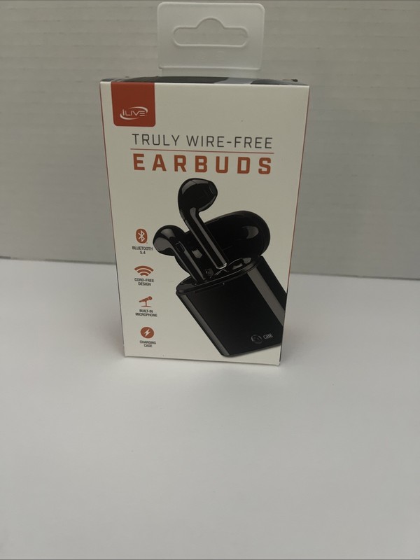 ilive truly Wire Free Earbuds And Charging Case Black Brand New