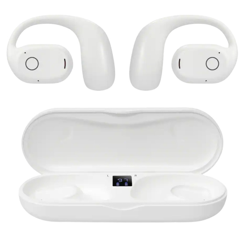 iLive 16mm Driver Clear Truly Wireless Open Ear Earbuds White Superior Quality