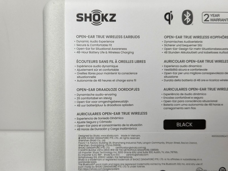 New Shokz OpenFit 2+ Plus Open Ear True Wireless Earbuds - Black - T921 gallery