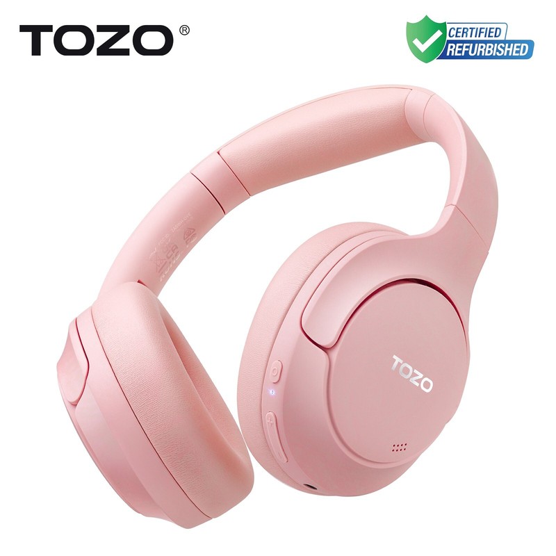 TOZO HT2 Over Ear Headphones ANC Hi-Res Audio Headset, Pink (Renew)