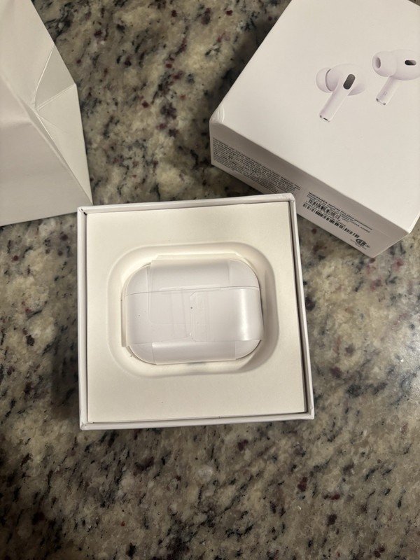 Apple AirPods Pro (2nd Gen) Bluetooth Earbud In-Ear Headphones White Case