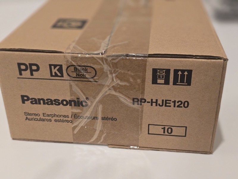 10 x Panasonic HJE 12 Ergo Fit iPod Wired Earbuds Black (Brand New) RP-HJE125