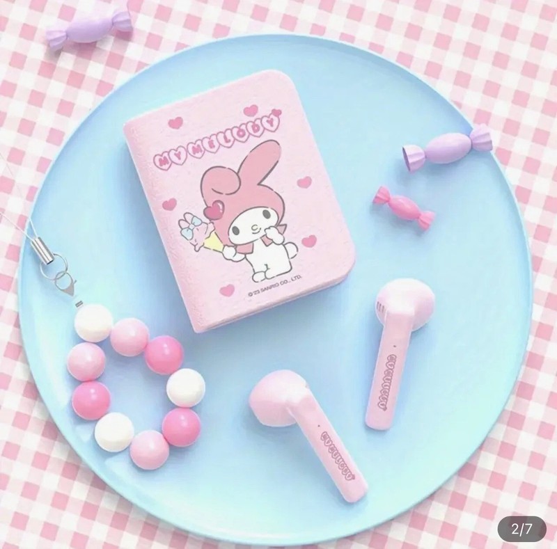 My Melody Sanrio Earphones Earbuds Pink Book New Wireless Bluetooth