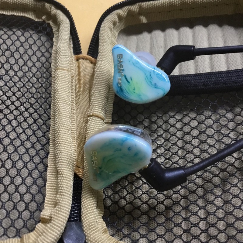 BASN Professional In-Ear Monitor MMCX Connector Earphones, Pro Blue Marble gallery