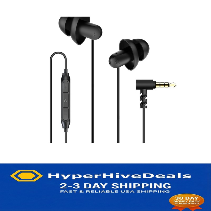 Durable & Lightweight Sleep Earbuds with Silicone Comfort and 3-Button Control