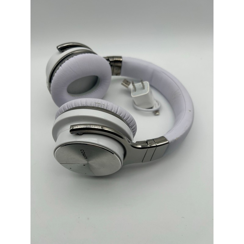 Cowin E7 Pro Active Noise Cancelling Bluetooth Wireless Headphones White Tested