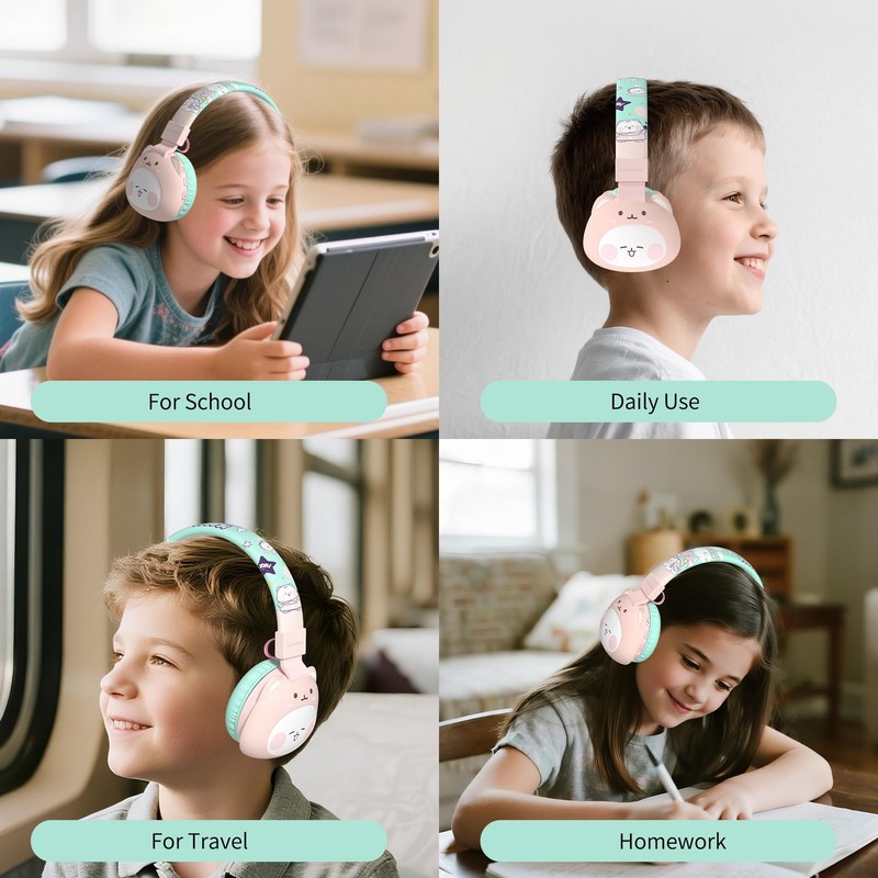 Icarer Kids Bluetooth Headphones with 85dB Volume Limiter, Bluetooth 5.4 & 20... gallery