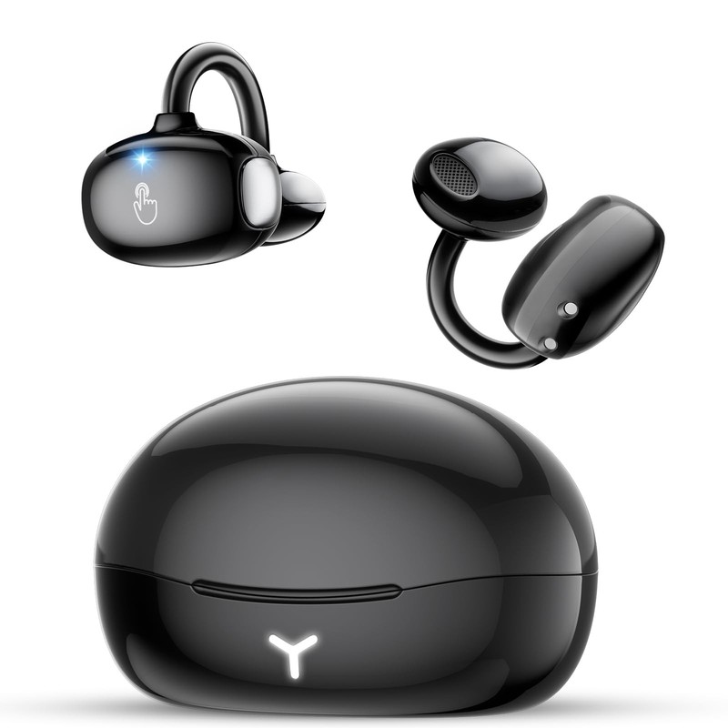 Clip on Earbuds Wireless, Lightweight Open Ear Earbud with Physical Button, D…