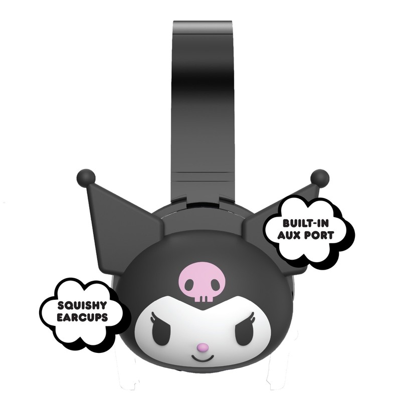 Hello Kitty 2-in-1 Wireless Bluetooth Headphones With Wired Earbuds - Kuromi gallery