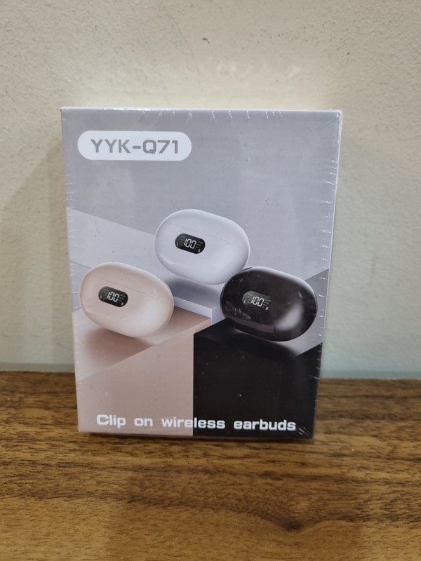 YYK-Q 71 Open Ear Bone Conduction Headphones, Bluetooth Wireless Clip on Earbuds
