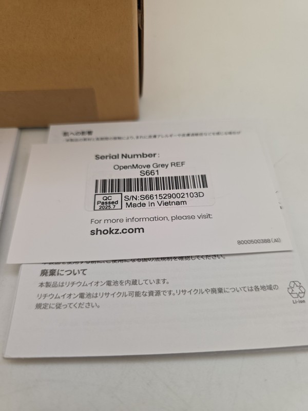 Shokz Open Move Bone Conduction Open Ear Sport Headphones Gray Open Box gallery