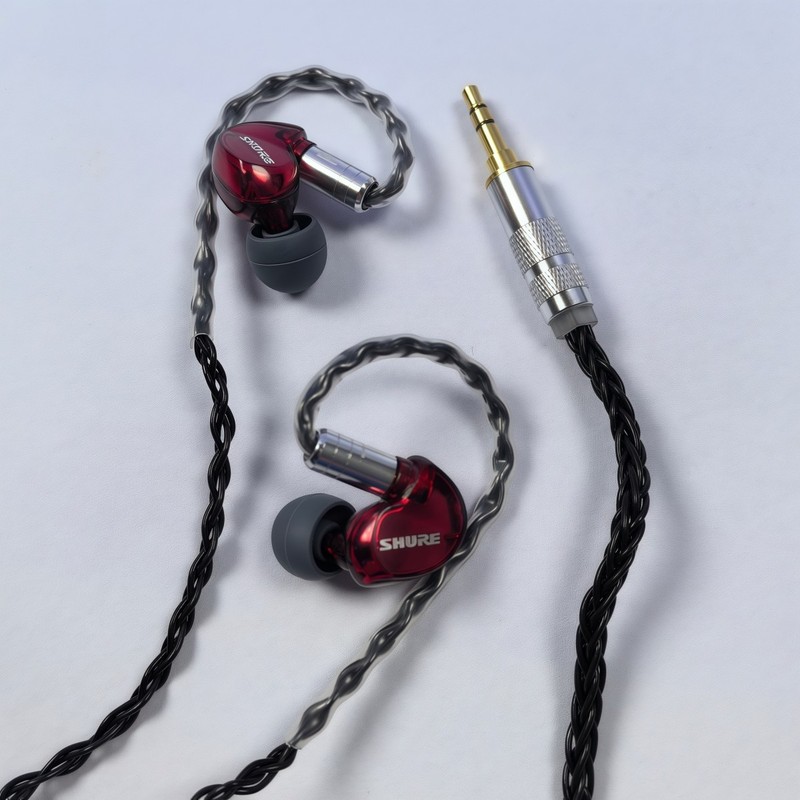 Shure SE535 Wired In-Ear Earphones Sound Isolating 3.5mm Cable Headphones Red gallery