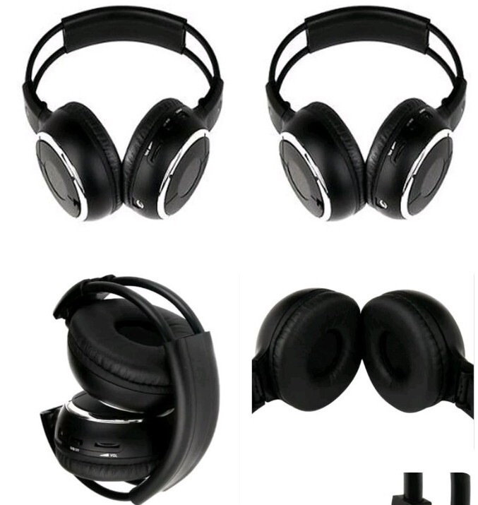 Wireless IR-2011 Dual Channel Stereo Headphones 2-Pack Black (Open Box)