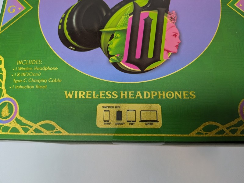NEW Wicked Elphaba Wireless Bluetooth Headphones Built-In Mic Gaming Music gallery