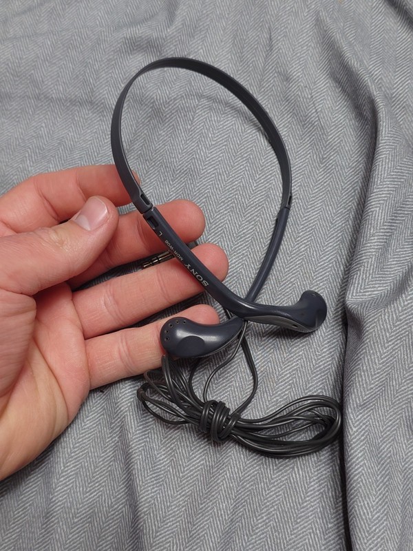 Vintage Sony MDR-W08 Headband In Ear Headphones Wired 3.5mm