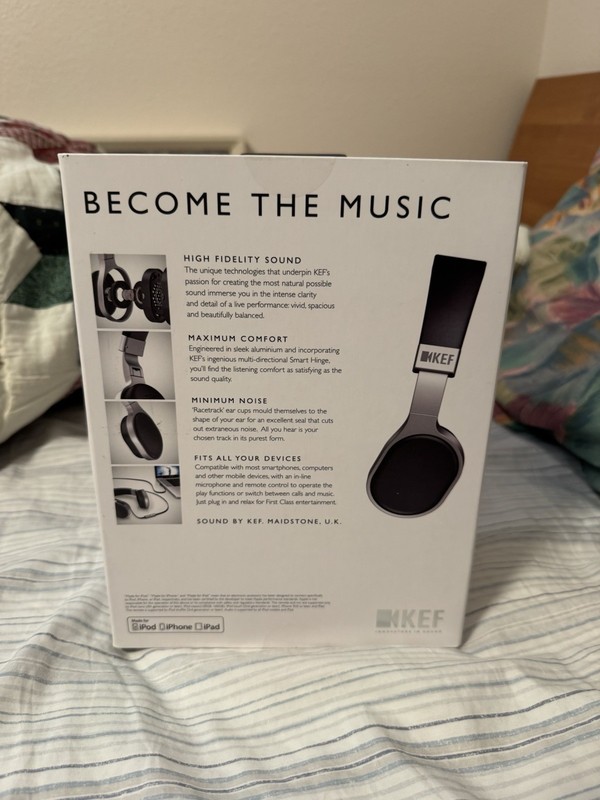 KEF M500 On-Ear Headphones Black/Silver gallery