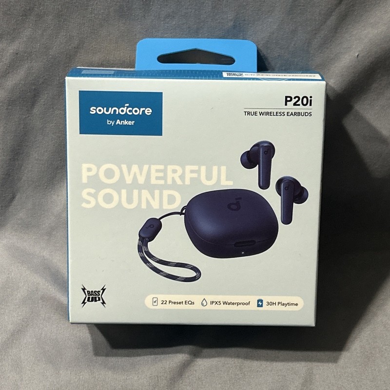 Soundcore by Anker P20i True Wireless Earbuds 10mm Drivers With Big Bass Blue