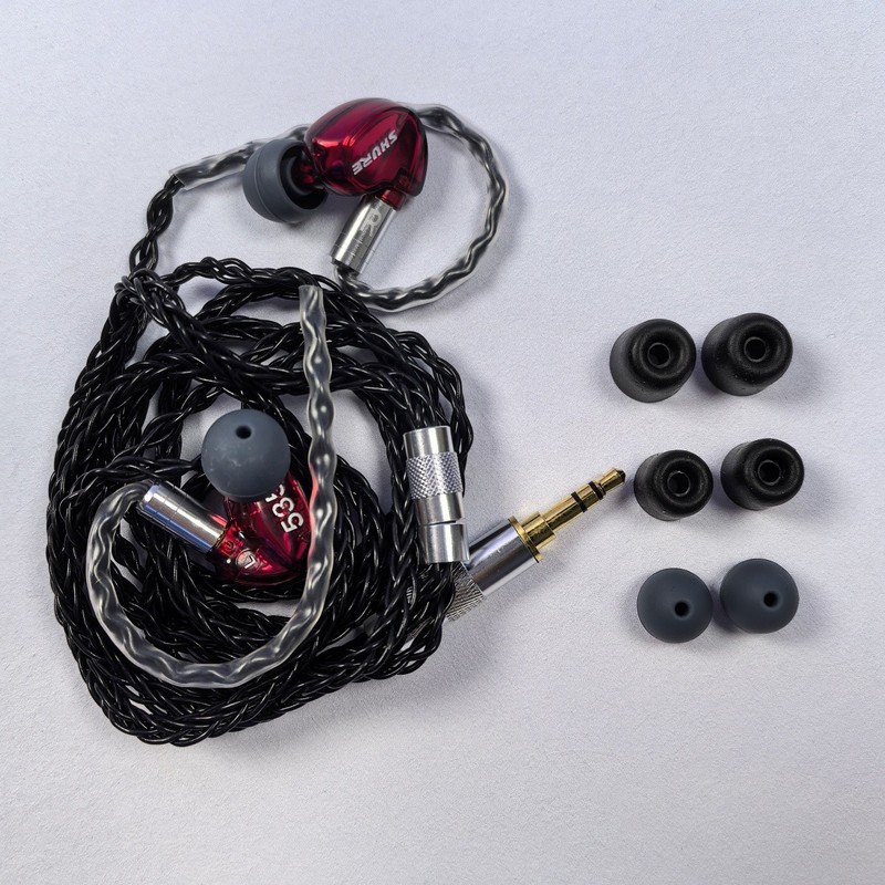 Shure SE535 Wired In-Ear Earphones Sound Isolating 3.5mm Cable Headphones Red gallery