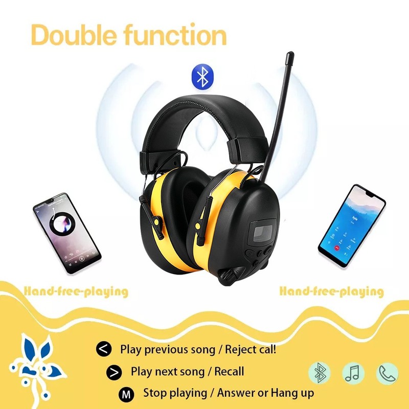 FM Radio Headphones Digital Display Noise Reduction Ear Muffs Hearing Protection gallery