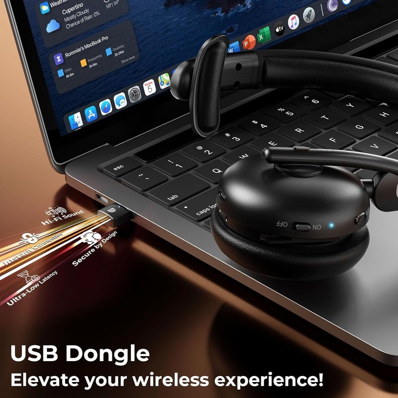 Dytole Wireless Headset with Mic for Work, Bluetooth Headset with Mic gallery