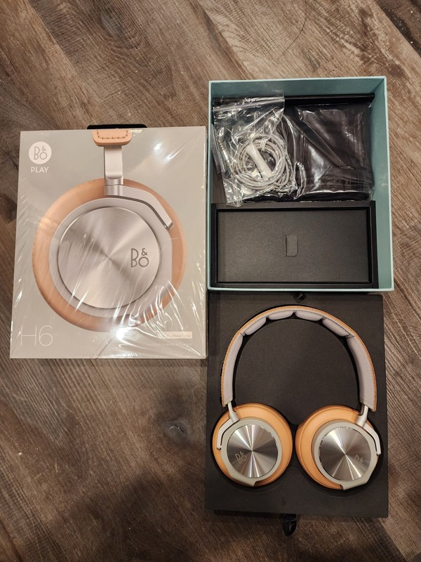 NEW Bang & Olufsen B&O Beoplay H6 Over-Ear Wired Headphones Natural Leather