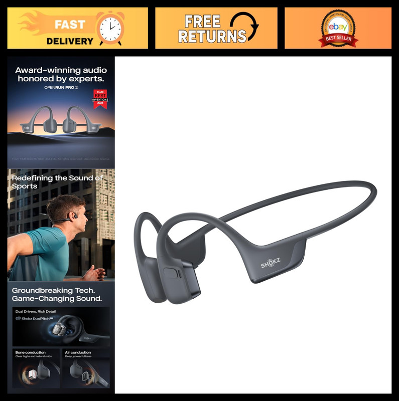 Open-Ear Bone Conduction Headphones – Wireless Bluetooth Sport Earphones for Run