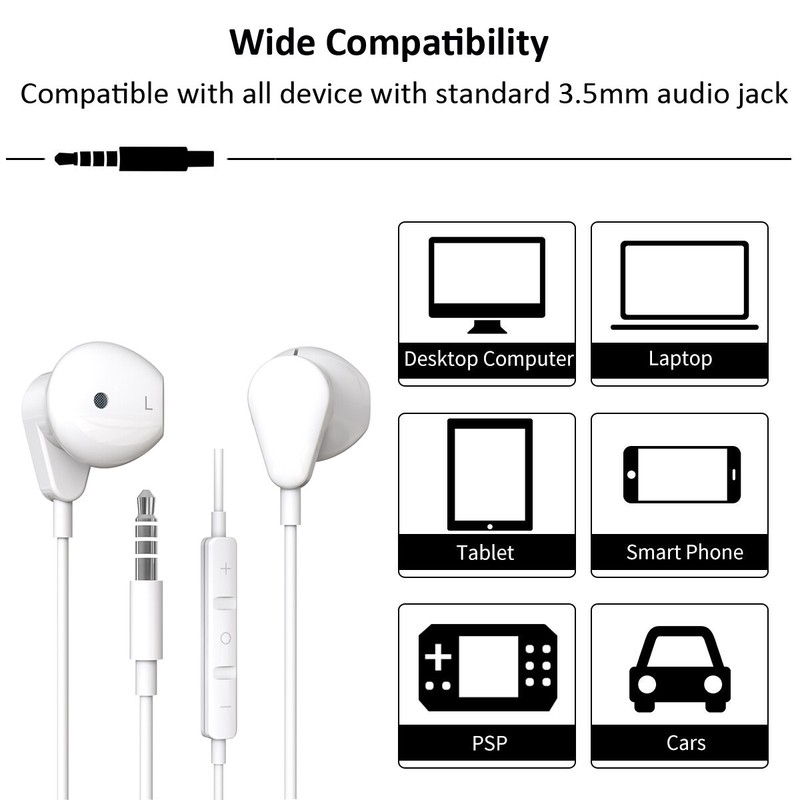 HiFi Stereo Headphone Earbuds Earphone For LG V50 V40 Stylo 5 4 Moto G7 Power Z4