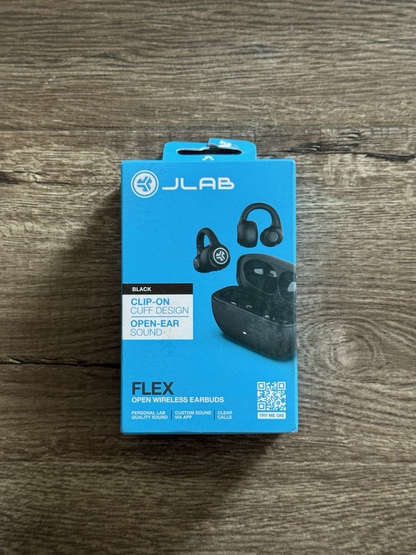 JLab Flex Open Bluetooth Earbuds, Wireless, Clip-On Cuff Design, Fitness & Gym