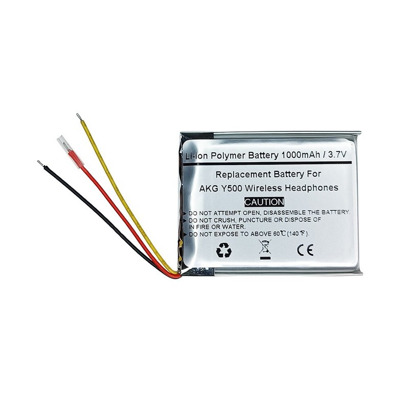 3.7V 1000mAh Replacement Battery For AKG Y500 Wireless Headphones