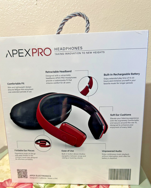 Wireless Bluetooth Headphones Apex Pro, Red , BRAND NEW! Gaming. Music Headset gallery