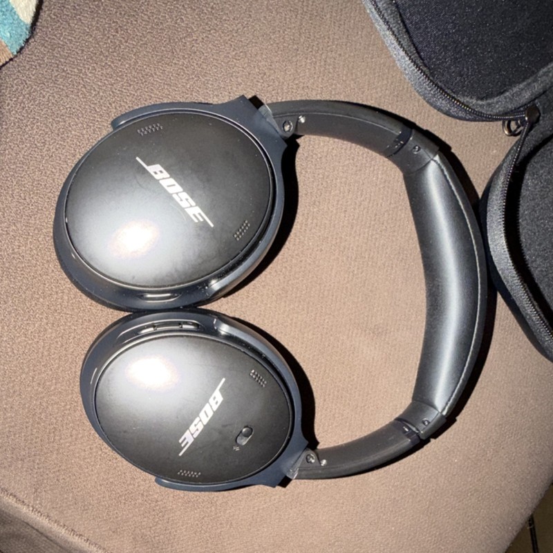 Bose QuietComfort 45 Over-Ear Black Foldable Headphones w/ Case 3.5mm Cable