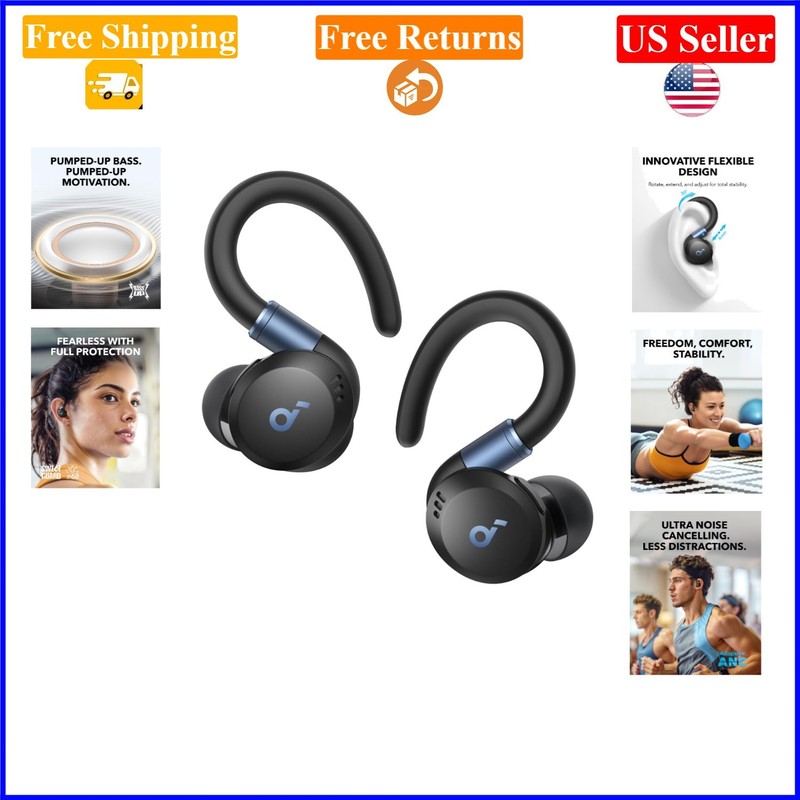 Anker Sport X20 Wireless Earbuds Black, , 48H, Noise Cancelling