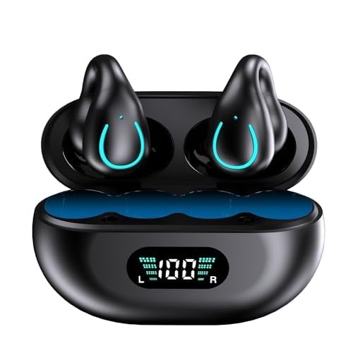 Open-Ear Wireless Headphones Bluetooth Clip On Mini Earbuds Charging Case Ear…