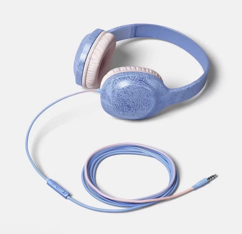 Wired Over-Ear Headphones – Jerilyn Lee Artist Series – blue & pink NEW ! – CC4