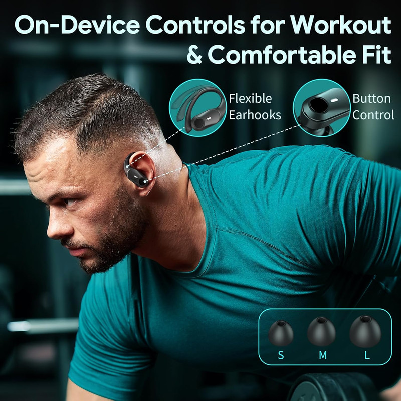 Active Noise Cancelling Ear Buds Wireless Earbuds 80H Playtime Bluetooth Headpho gallery