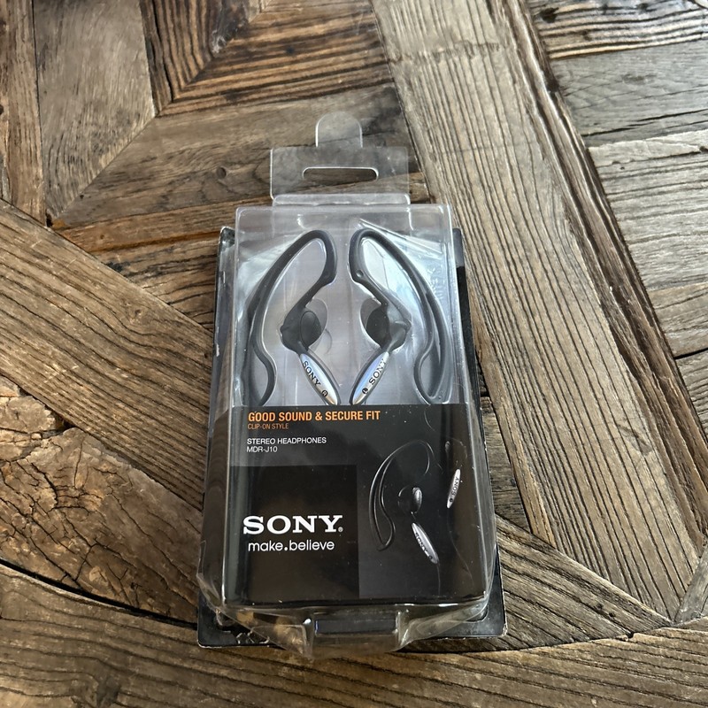 Sony MDR-J10 Stable Ear Clip Stereo Headphones Black – READ****