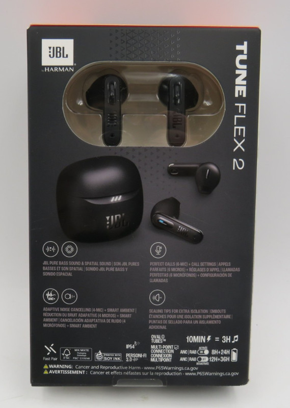JBL Tune Flex 2 True Wireless Noise Cancelling Earbuds Black NEW SEALED gallery