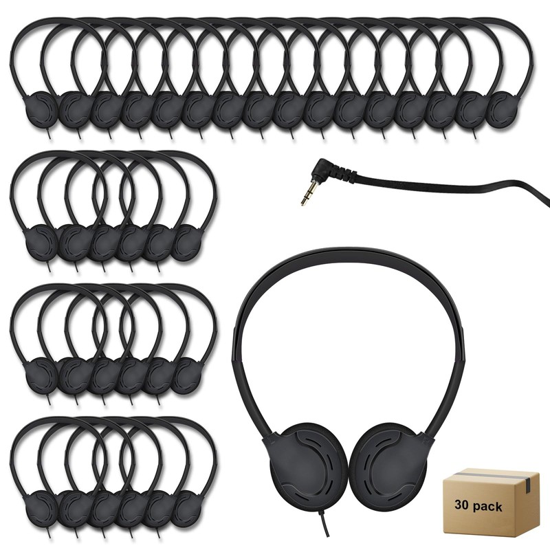 30 Pack Class Set Headphones for Students School Classroom Bulk Earphones Adj…