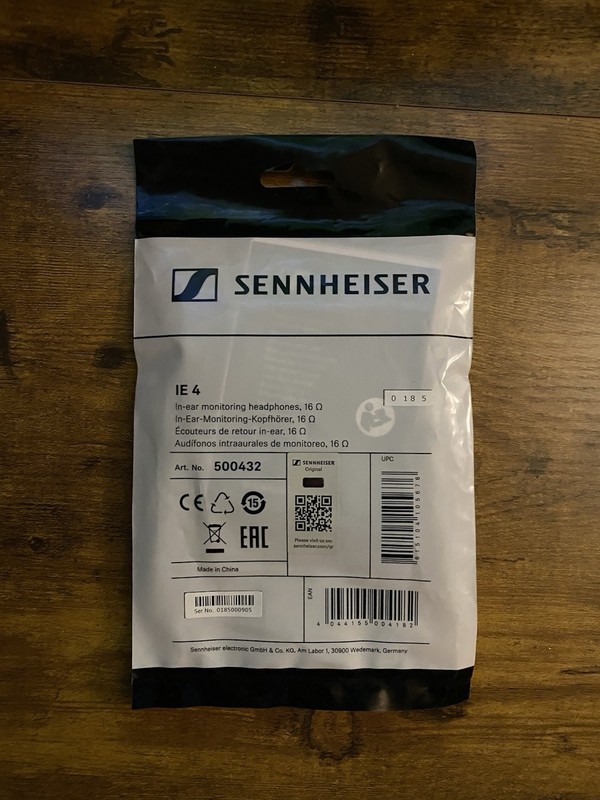 Sennheiser IE 4 In-Ear Only Headphones – Black Brand New