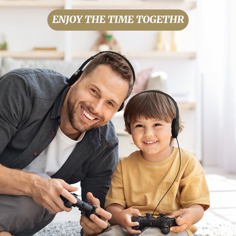 005 Black Kids Wired Headphones Bulk Class Set School 3.5mm Jack 20 PCS gallery