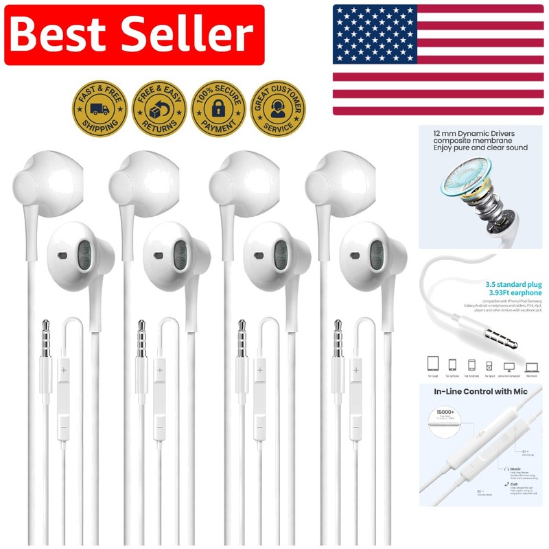 Wired Earphones Pack of 4 – Perfect for Music & Gaming Enthusiasts