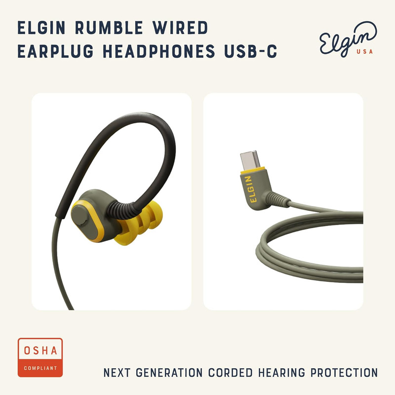 Rumble Wired Earplug Headphones, 27 Db NRR Waterproof Hearing Protection Earbuds gallery
