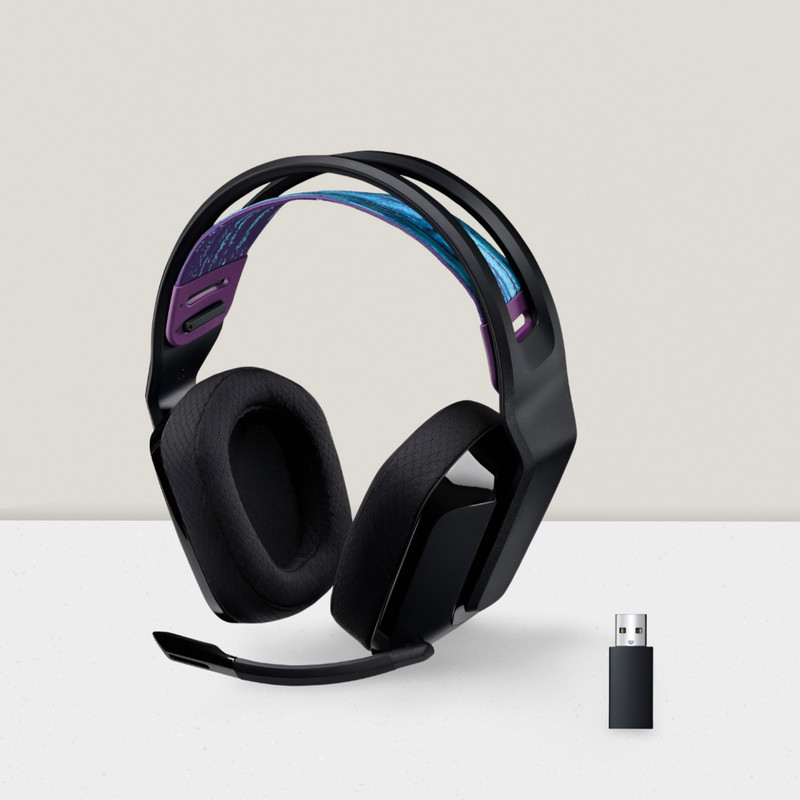 Lightspeed Wireless Gaming Headset Lightweight On-Ear Stereo Flip-to-Mute Mic