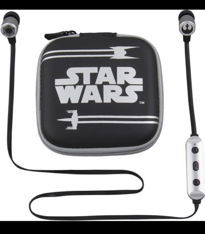 Star Wars LiB20FXv8 Bluetooth Earbuds Mic Remote Travel Case BlackSilver